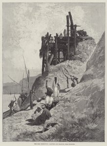 De Nijl Expeditie, Sakiyeh en Shadouf, nabij Korosko door Charles Auguste Loye